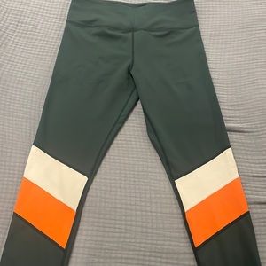 ZYIA Teal Angle Block Light & Tight High Rise 7/8 size 12